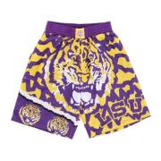 Mitchell & Ness Ncaa Basketball Shorts LSU Tigers Logo Purple, Herr