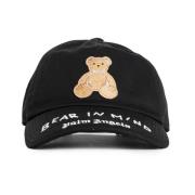 Palm Angels Broderad Bear Keps Svart Brun Black, Herr