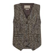 MOS Mosh Elice Vest Blazer Rain Drum Brown, Dam