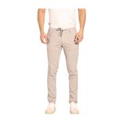 Mason's Slim Fit Chino Jogger Byxor Microfantasia Beige, Herr