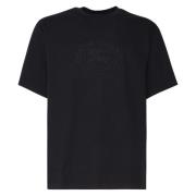 Burberry Svart Bomull T-shirt Rund Krage Korta ärmar Black, Herr