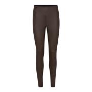 MOS Mosh Stretchläder Leggings Rain Drum Brown, Dam