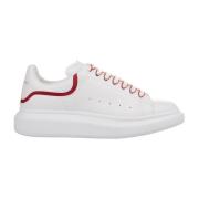 Alexander McQueen Vita Oversized Sneakers med Röd Insats White, Herr