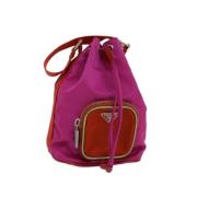 Prada Vintage Pre-owned Nylon prada-vskor Pink, Dam