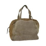 Prada Vintage Pre-owned Mocka handvskor Beige, Dam