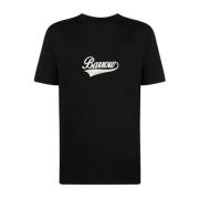 Barrow Crew Neck Bomull T-shirt Print Black, Herr