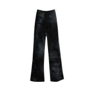 Darkpark Tie Dye Wide Leg Bomullsbyxor Black, Dam