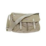 Prada Vintage Pre-owned Nylon prada-vskor Beige, Dam