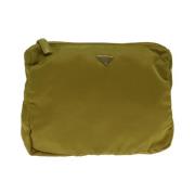 Prada Vintage Pre-owned Nylon hem-och-kontorstillbehr Green, Dam