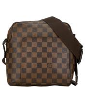 Louis Vuitton Vintage Pre-owned Tyg axelremsvskor Brown, Dam