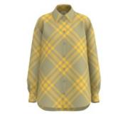 Burberry Rutig Bomullsskjorta Yellow, Dam