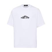 Dsquared2 Grafiskt Tryck Crew Neck T-shirts White, Herr