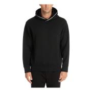 Emporio Armani Enkel Logo Hoodie Black, Herr