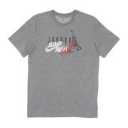 Jordan Grafisk Crew Neck T-shirt Print Gray, Herr