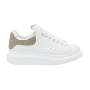 Alexander McQueen Vita Sneakers med Beige Häl White, Herr