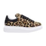 Alexander McQueen Leopardmönstrade Sneakers Brun Brown, Dam