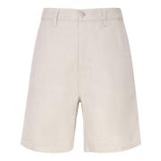 Carhartt Wip Beige Bomull Shorts Dragkedja Stängning Beige, Herr