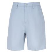 Carhartt Wip Ljusblå Linne Bomull Shorts Blue, Herr