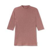 Twothirds Ocean Ribbed Slim Fit Top Pink, Dam