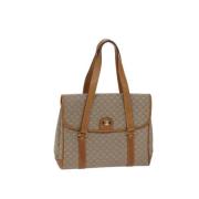 Celine Vintage Pre-owned Canvas handvskor Beige, Dam