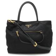 Prada Vintage Pre-owned Nylon totevskor Black, Dam