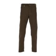 Dondup Khaki Corduroy Slim-fit Byxor Green, Herr