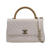 Chanel Vintage Pre-owned Laeder handvskor White, Dam