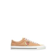 Converse Stjärna Canvas Sneakers med Logotryck Brown, Herr