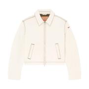 Diesel Denimjacka med broderat logotyp White, Dam