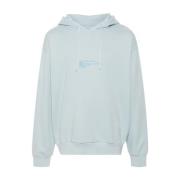 Givenchy Blå Vingar Logo Hoodie Blue, Herr