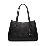 Guess Keandra Tote Bag - Svart PU Läder Black, Dam