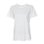 Isabel Marant Ribbad T-shirt med etikettstygn White, Dam