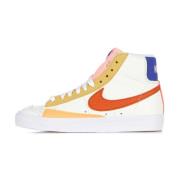 Nike Blazer Mid 77 Hög Sneaker Orange/Vit Multicolor, Dam