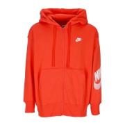 Nike Sportswear Zip Hoodie Röd Fleece Red, Dam