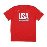 Nike USA Basketball Tee Shirt Red, Herr