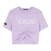 Versace Lila T-shirts och Polos med säkerhetsnål Purple, Dam