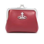 Vivienne Westwood Röd Faux Läder Plånbok Orb Red, Dam