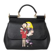 Dolce & Gabbana Familj Patch Top Handle Väska Black, Dam