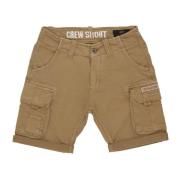 Alpha Industries Cargo Shorts med uppvikta botten Beige, Herr