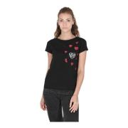 Love Moschino Svart Bomull T-shirt Black, Dam