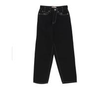 HUF Signatur Svart/Vit Jeans Black, Herr