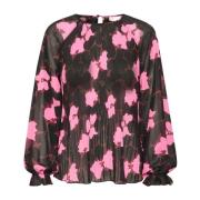 InWear Feminin Blus med Cut Out Flower Multicolor, Dam