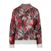 BomBoogie Camouflage Mohair Turtleneck Sweater Multicolor, Dam