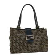 Fendi Vintage Pre-owned Canvas fendi-vskor Blue, Dam