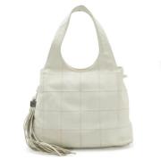 Chanel Vintage Pre-owned Laeder axelremsvskor White, Dam