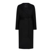 Kiton Elegant Cashmere Double Cloth Coat Black, Dam