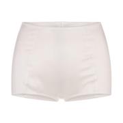 Ermanno Scervino Vita Silk Satin Lingerie Shorts White, Dam