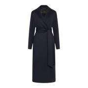 Kiton Elegant Cashmere Double Cloth Coat Blue, Dam