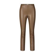 Seductive Faux Leather Pull-On Pants Sabrina Brown, Dam