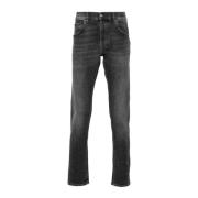 PT Torino Svart Slim Fit Stretch Bomullsjeans Black, Herr